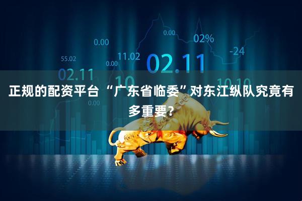 正规的配资平台 “广东省临委”对东江纵队究竟有多重要？